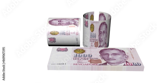 Canvas Print Singapore Dollar Money 3D Illustration 2