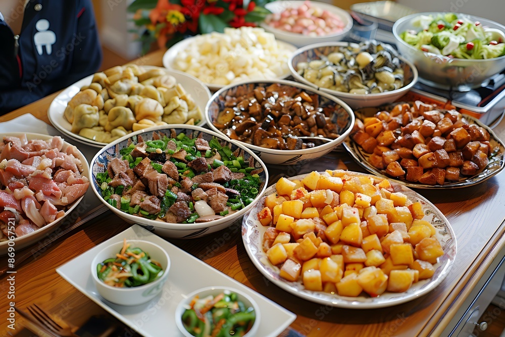 A table full of delicious Chinese food A table full of delicious Chinese food