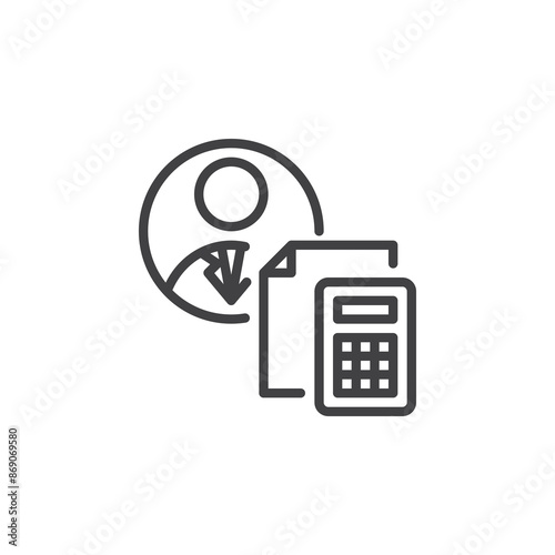 Tax Consultant line icon