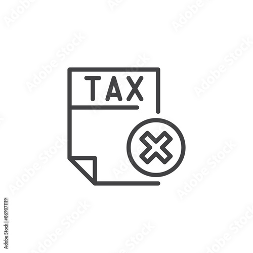 Valokuva Tax Exempt line icon