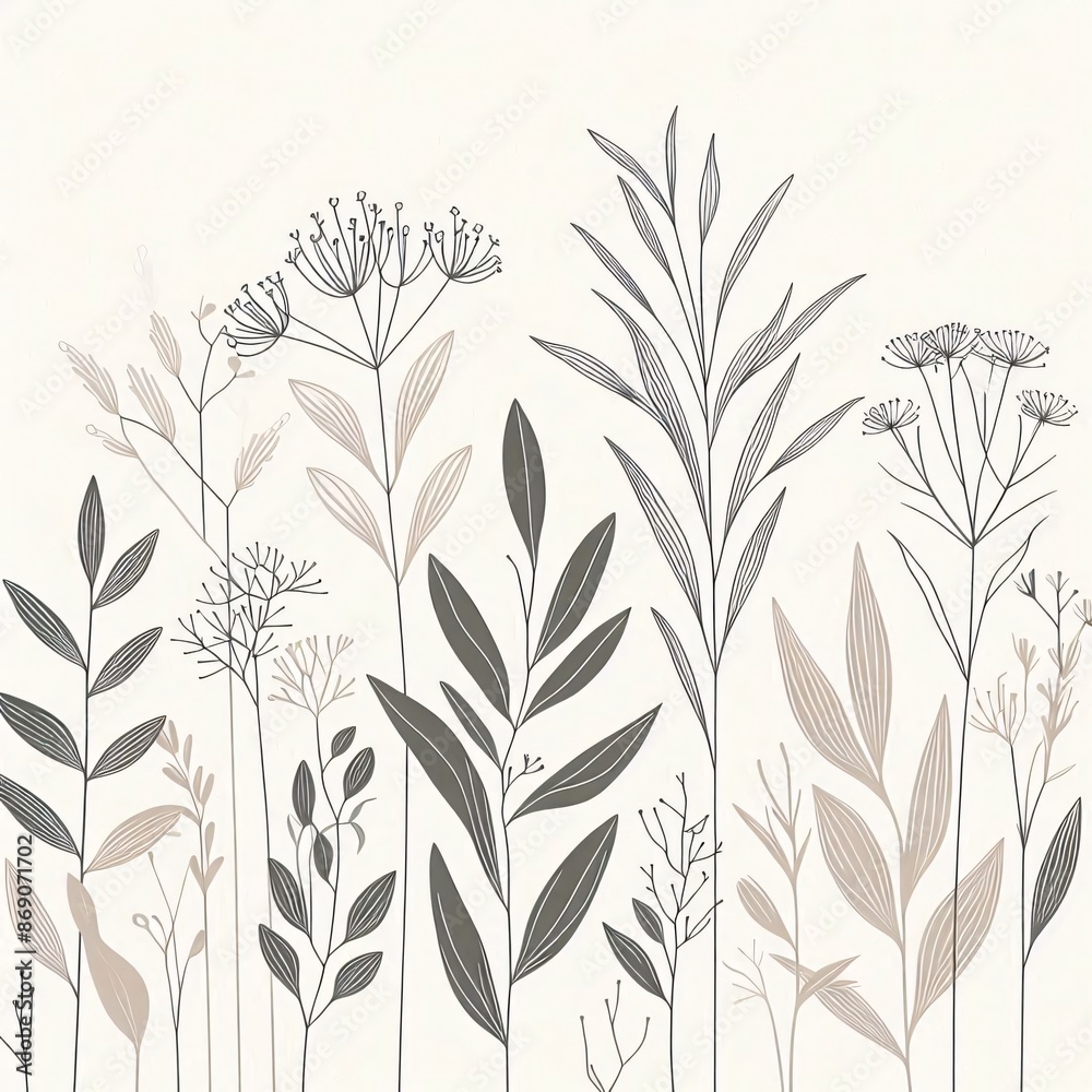 Minimalist Botanical Illustration Minimalist Botanical Illustration