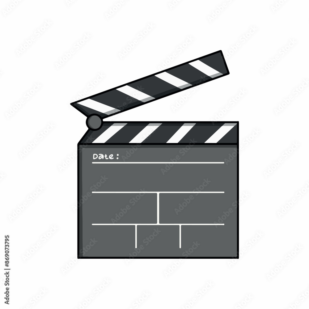 Fototapeta premium illustration art clapper sticker design