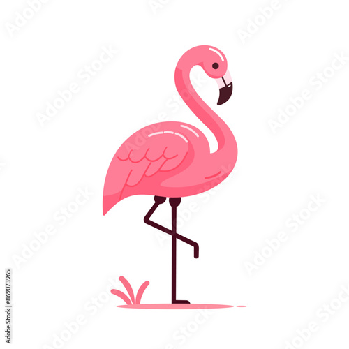 simple pink flamingo bird vectors