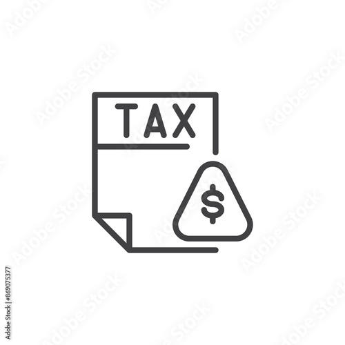 Tax Penalty line icon