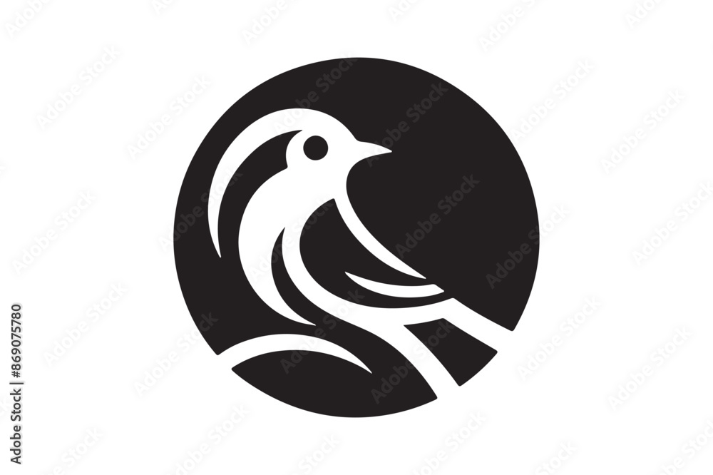 Bird silhouette vector with white background Bird silhouette vector with white background