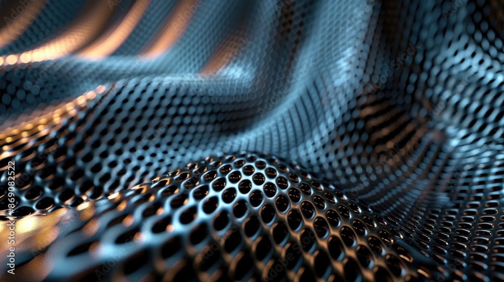 Metallic mesh background with copy space Metallic mesh background with copy space