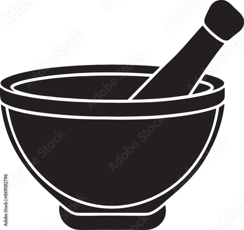mortar with pestle