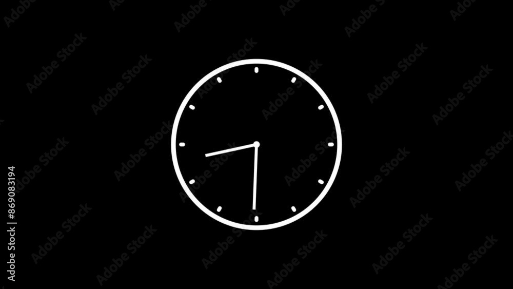 Clock icon countdown 24 hours day fast speed arrow line rotted animation. Clock icon countdown 24 hours day fast speed arrow line rotted animation.