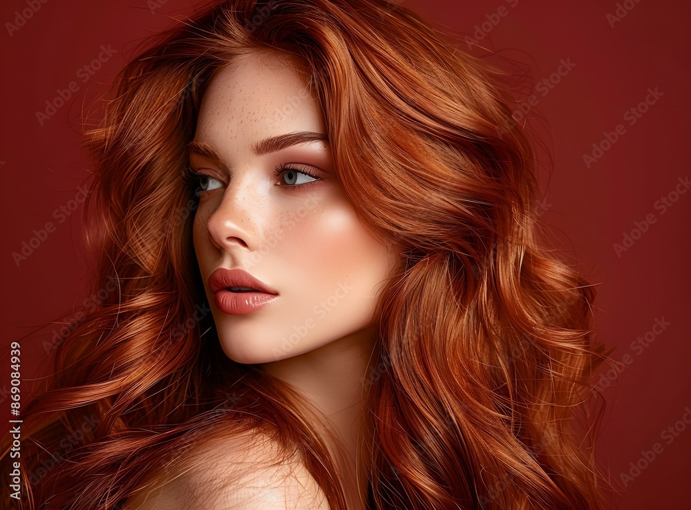 Obraz premium portrait of a beautiful redheaded woman