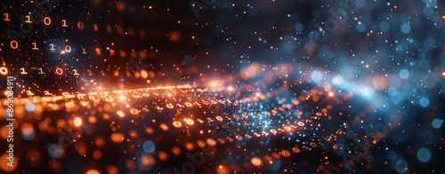 Digital background, PPT material, neural network, artificial intelligence, data transmission particles, ray particles, digital archives, sound and graphic presentations, science, education, etc.