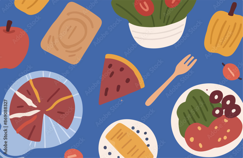 Vector Illustration of Healthy Food Menu Vector Illustration of Healthy Food Menu