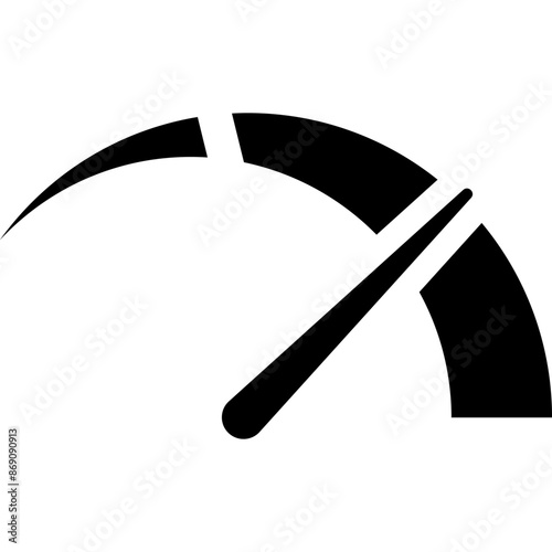 Dashboard Speedometer, Tachometer. Speed Indicator Icon