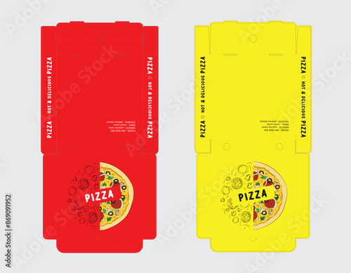 Pizza Box Design, Pizza Packaging Design, Pizza Box Design Template, Ready For Print.