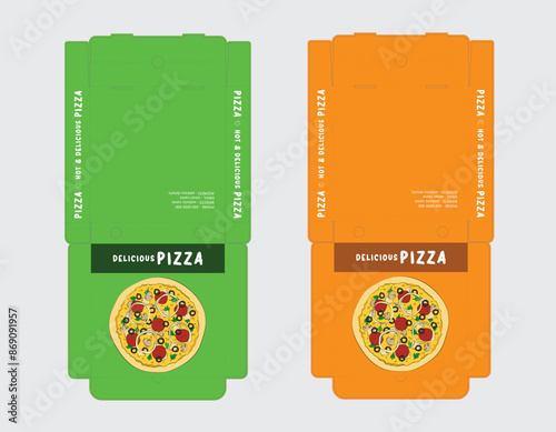Pizza Box Design, Pizza Packaging Design, Pizza Box Design Template, Ready For Print.