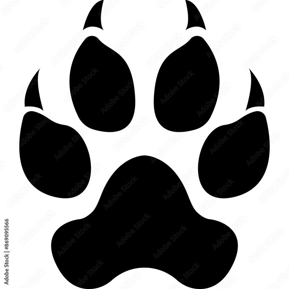 Fototapeta premium Animal Paw Print Vector