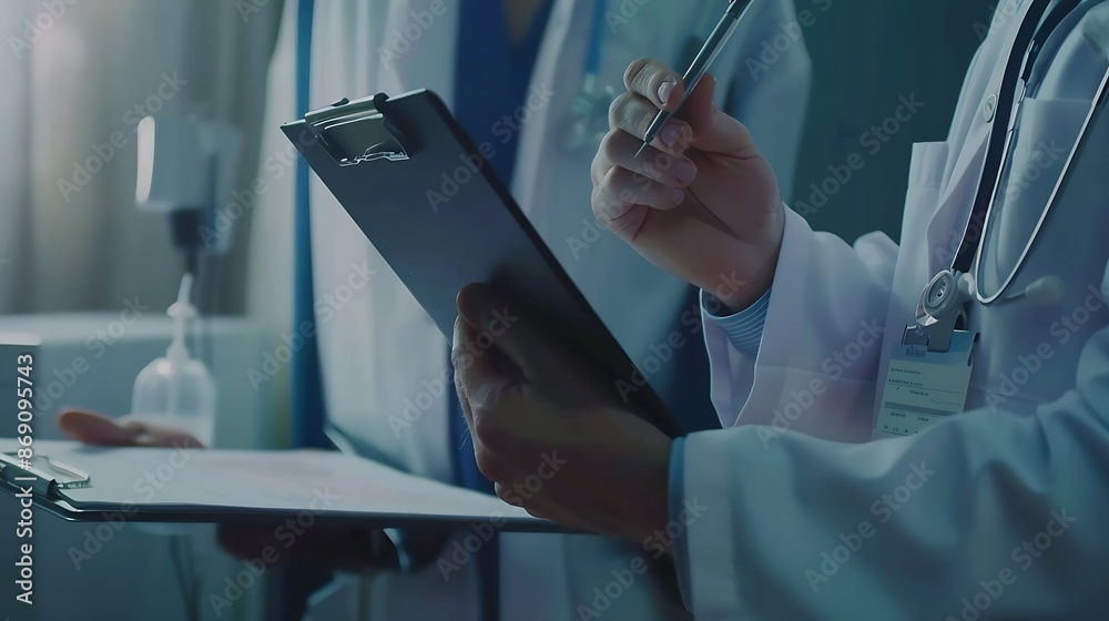 The doctor is examining the patients according to the checklist annual visits to the doctor for physical examination And follow the symptom check after taking medicine health examinati : Generative AI The doctor is examining the patients according to the checklist annual visits to the doctor for physical examination And follow the symptom check after taking medicine health examinati : Generative AI