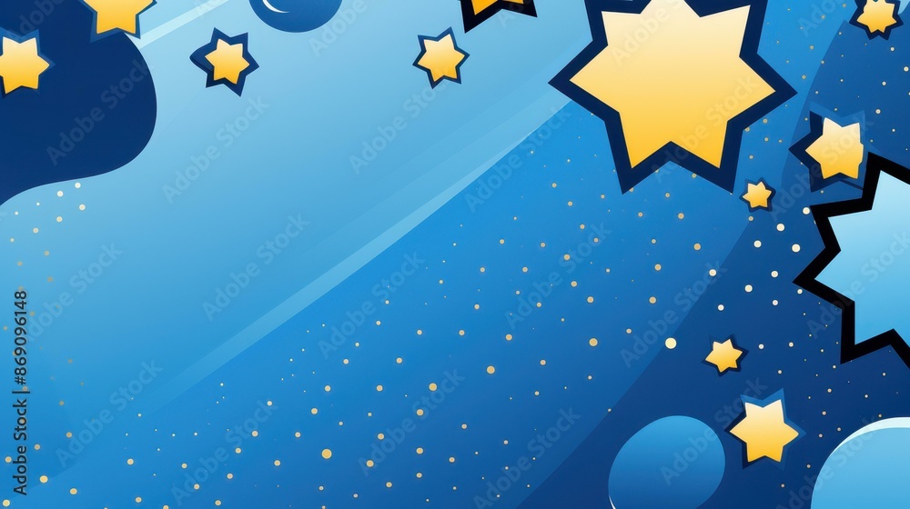 Fototapeta premium Retroinspired pop art speech bubble pattern background in sapphire hues.