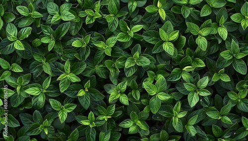 Wallpaper Mural Green tea plant top view. Torontodigital.ca