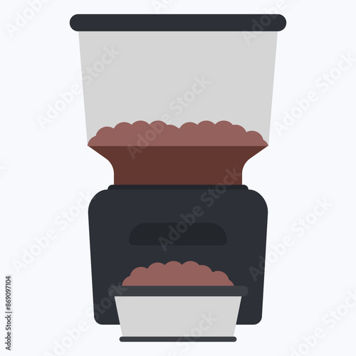 Auto feeder for pet vector cartoon illustration isolated on a white background.