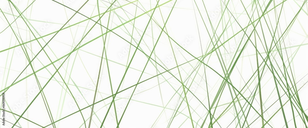 Obraz premium Simple Geometric Pattern With Light Green Lines On White , Wallpapers HD, Background