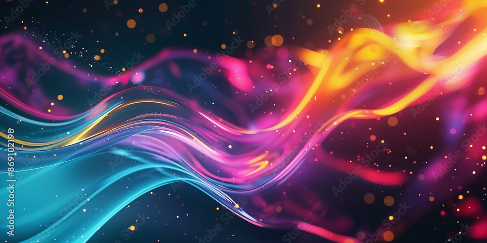 abstract background with colorful shapes and glowing lines, creating an immersive experience for the viewer. abstract background with colorful shapes and glowing lines, creating an immersive experience for the viewer.