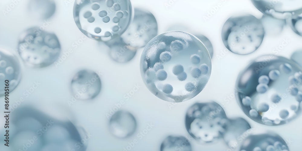 3D rendering of stem cell group for scientific research or medical purposes. Concept Stem Cell Research, 3D Rendering, Medical Science 3D rendering of stem cell group for scientific research or medical purposes. Concept Stem Cell Research, 3D Rendering, Medical Science