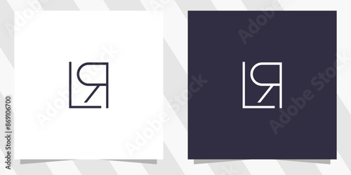 Bild auf Leinwand letter lr rl logo design vector