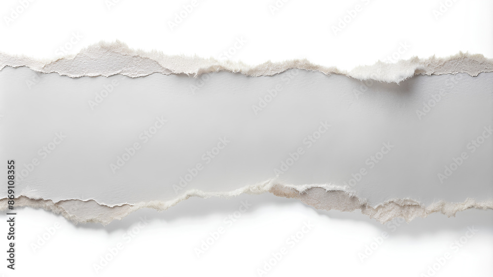 White Ripped torn paper edges isolated on white background White Ripped torn paper edges isolated on white background