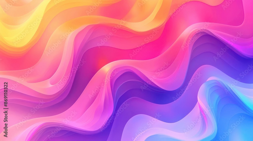 Obraz premium Abstract colorful wavy background with vibrant gradients.