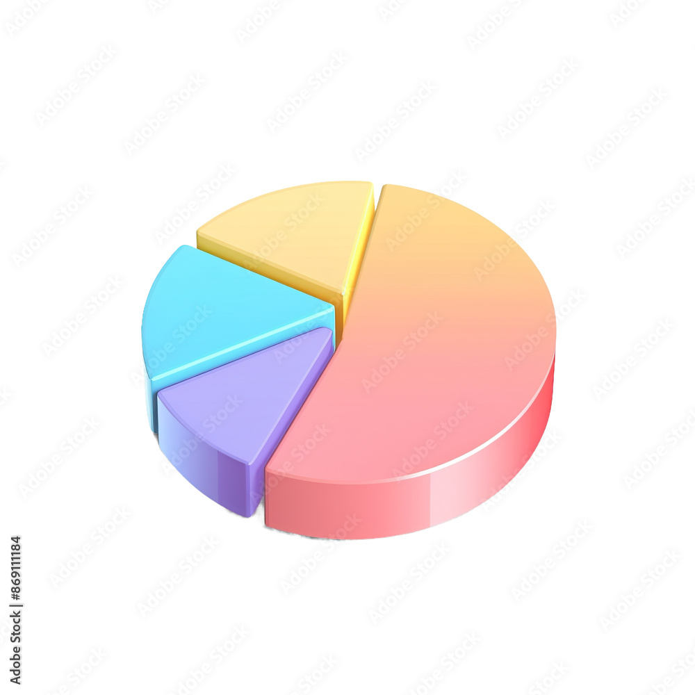 A chart icon in 3D style, isolated on white or transparent background cutout. A chart icon in 3D style, isolated on white or transparent background cutout.