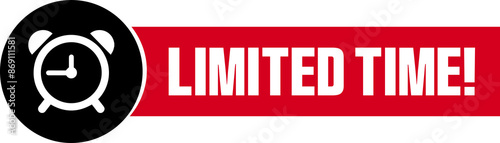 Limited Time E-Commerce Sales Label Button Offer Tags & Design Marketing Symbol Vector Illustration