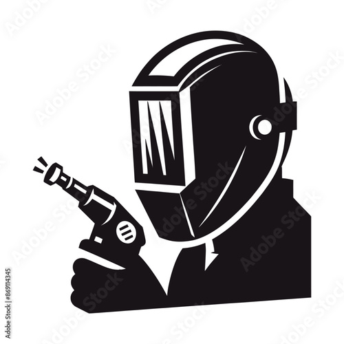 Welding Helmet silhouette vector illustration