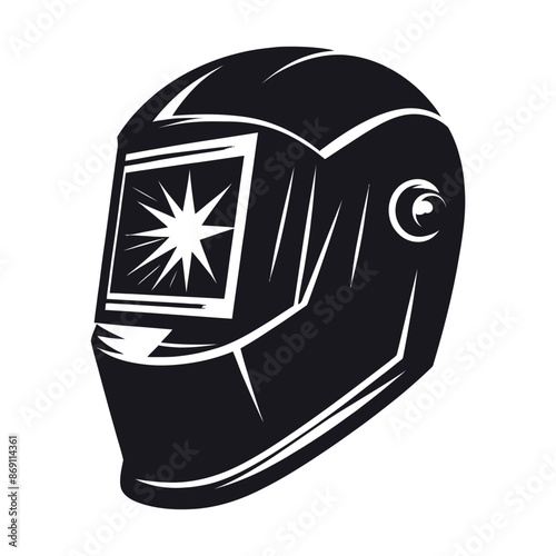 Welding Helmet silhouette vector illustration