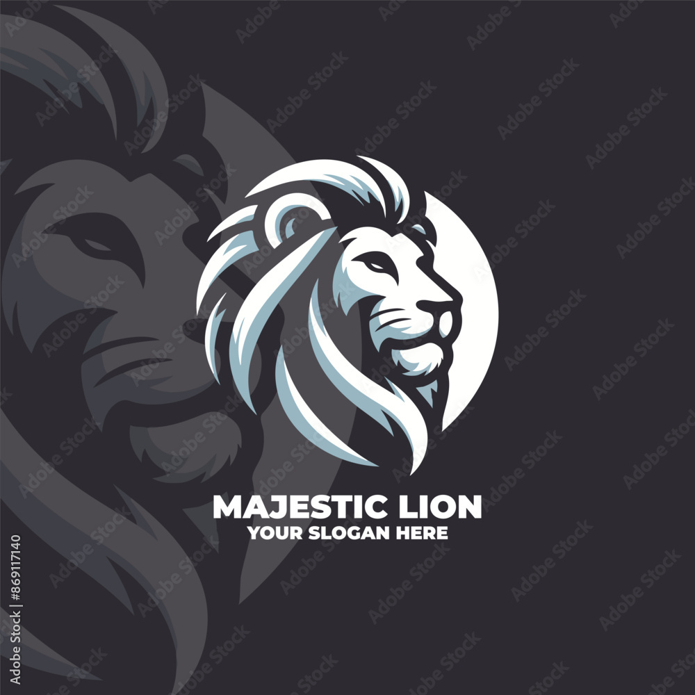 The Majectic Lion Logo Vector Design The Majectic Lion Logo Vector Design
