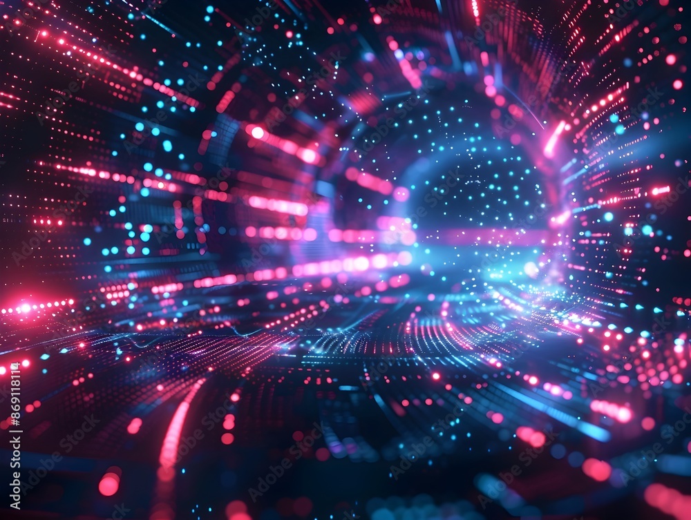 Fototapeta premium Futuristic Gradient Abstract Particles Battle Versus Sports Background Design