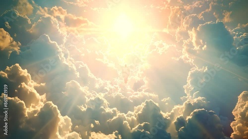 Divine Light in the Clouds.