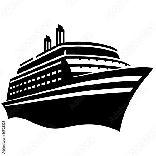 A cruise ship vector illustration