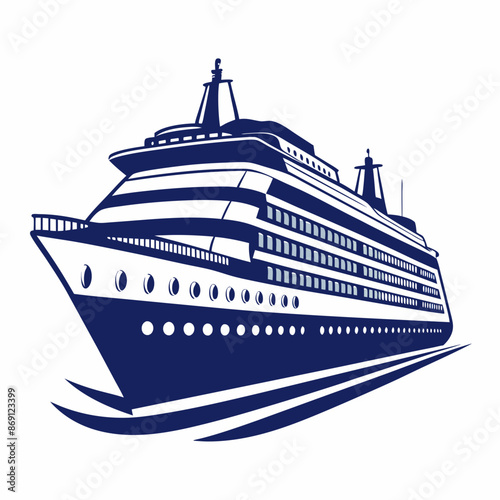 A cruise ship vector illustration