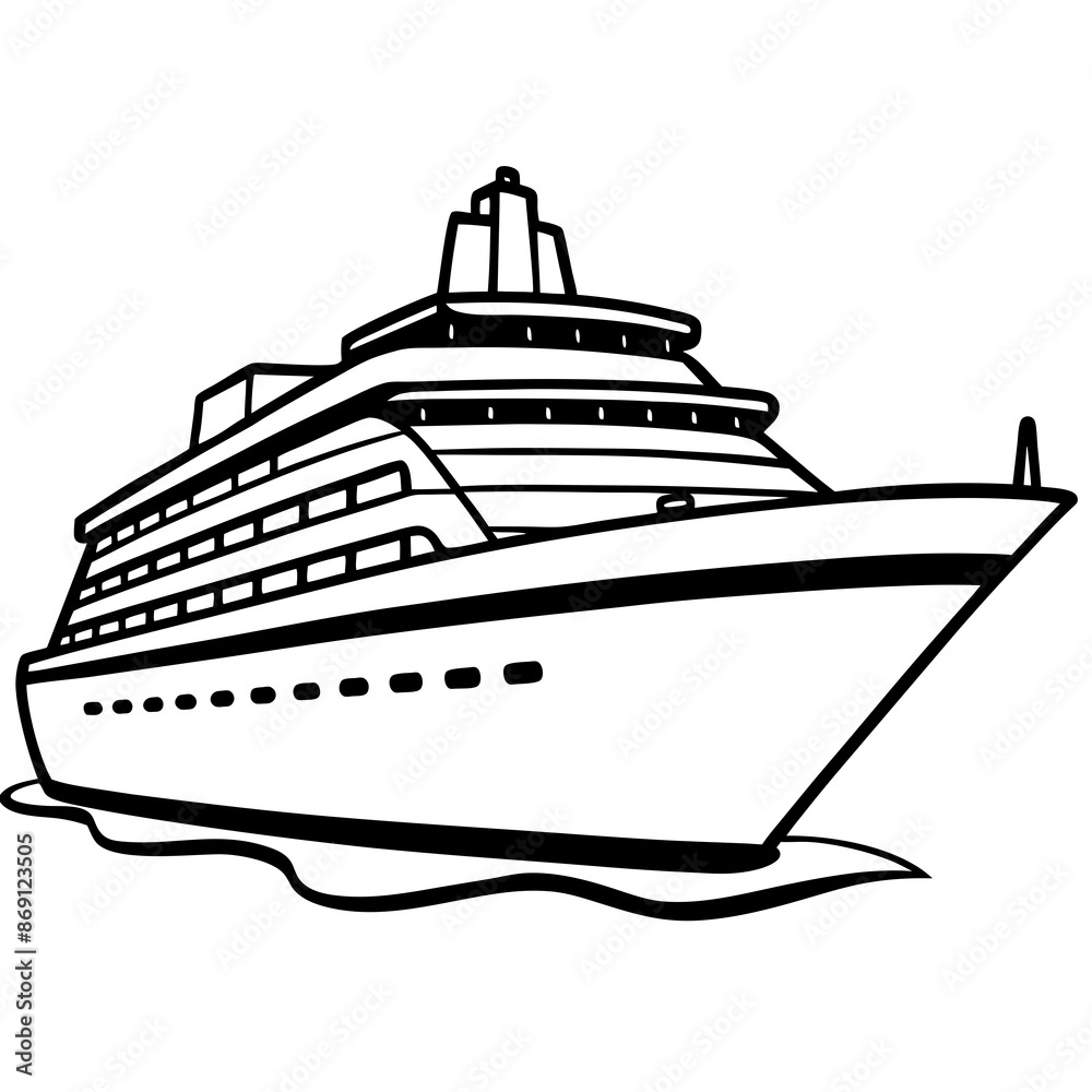 A cruise ship vector illustration A cruise ship vector illustration