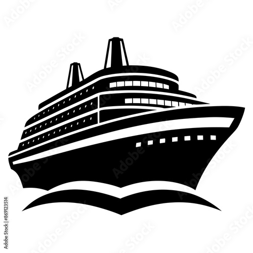 A cruise ship vector illustration