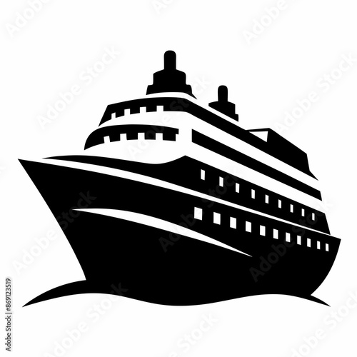 A cruise ship vector illustration