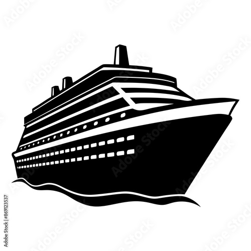 A cruise ship vector illustration