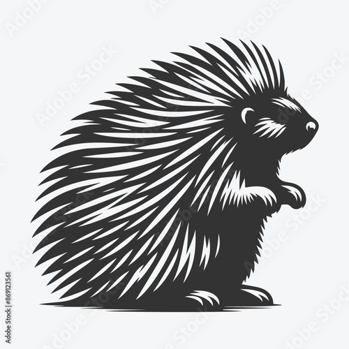 Stunning Porcupine Silhouette, Ideal for Art, Crafts, and Design Projects