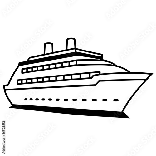 A cruise ship vector illustration