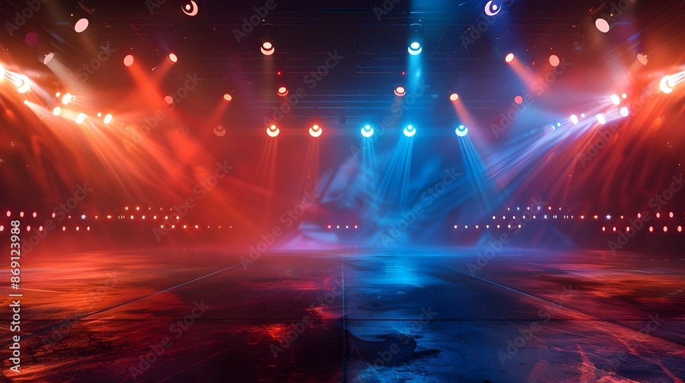 Versus VS Screen Banner with Spotlights for Battle or Comparison