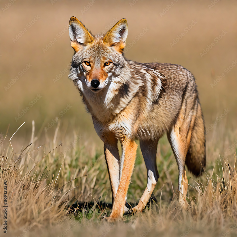 In the vast expanse of the wilderness, a sleek coyote prowls silently through the grass, its keen senses attuned to the rhythms of the natural world In the vast expanse of the wilderness, a sleek coyote prowls silently through the grass, its keen senses attuned to the rhythms of the natural world
