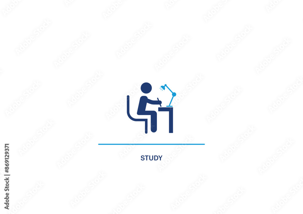 Study, student icon in eps 10. Study, student icon in eps 10.