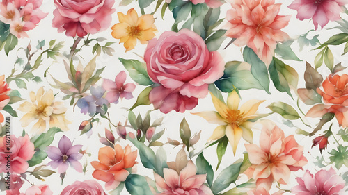 Watercolor illustration of coquette aesthetic elements png on background © LooPanda-Pictures