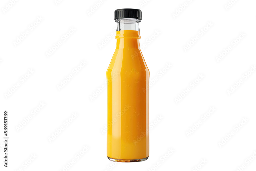 mango juice bottle isolated on transparent background mango juice bottle isolated on transparent background