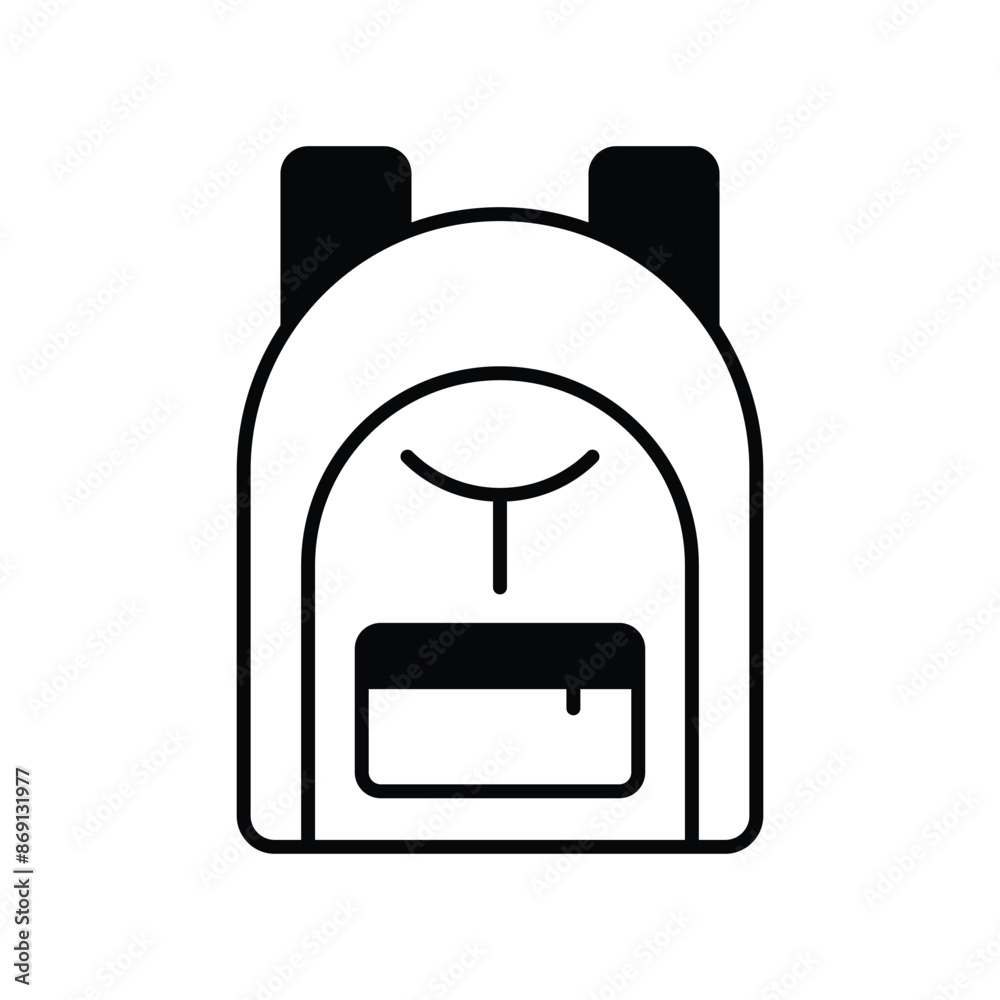 Obraz premium backpack icon with white background vector stock illustration